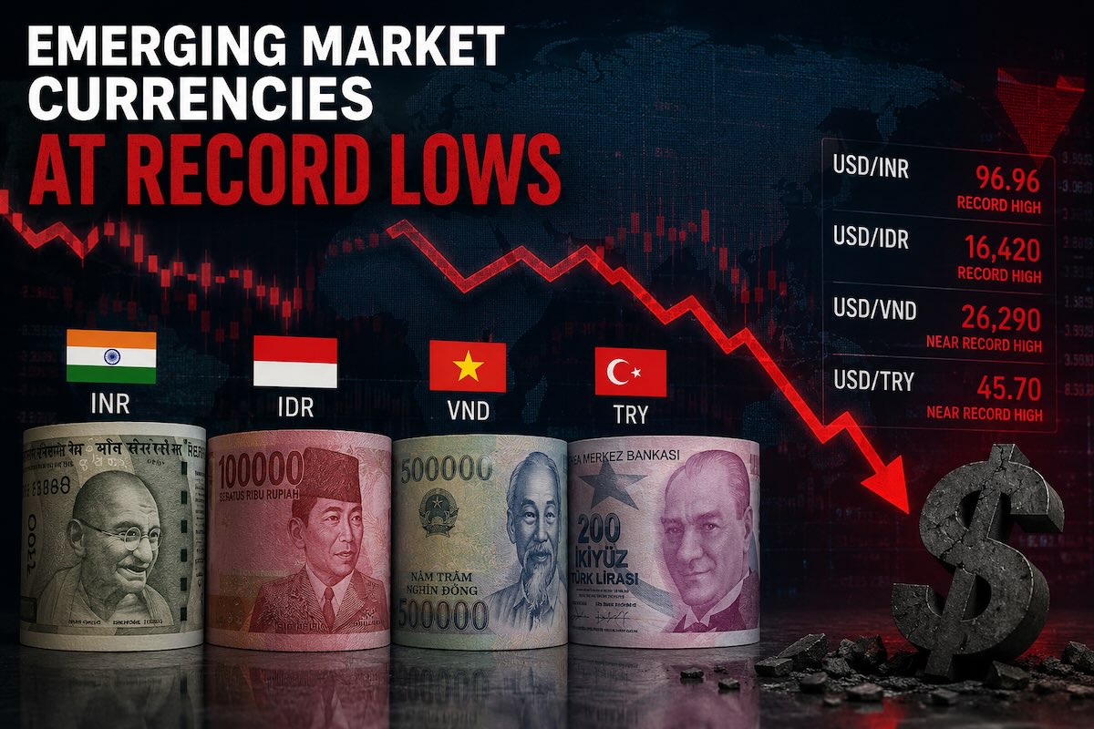 Rupee, Rupiah and Other EM Currencies Hit Record Lows